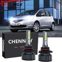 ราคา สำหรับ Honda Jazz GE 2nd Gen 2009 2014 ไฟหน้า 2Pc CHENNGY LED สีขาว6000K หลอดไฟไฟหน้าชุด (16317241574)