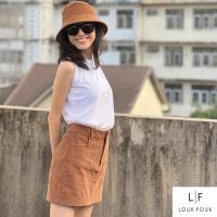 ราคา LF Thailand กระโปรงลูกฟูก สีฟ้าสีชมพูสีแดงและสีน้ำตาล รุ่น LF ALINE01 (11486369550)