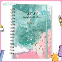 ราคา I Stationery ปฏิทิน2024 Planner Weekly Planner สมุดบันทึกขดลวด A5ไดอารี่ภาษาอังกฤษ (20905107522)