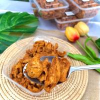 ราคา หนังไก่กรอบ ฮาลาล100 น้ำพริกหนังไก่ หนังไก่ หนังไก่ปรุงรส ฮาลาล หนังไก่ทรงเครื่อง 200 กรัม (17394504533)