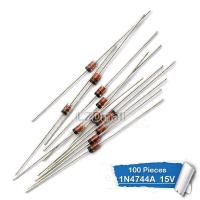 ราคา 100Pcs Zener Diode 1N4744A DO 41 1W 15V 1N4744 IN4744A IN4744 (724640236)
