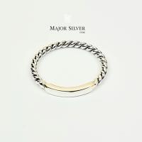 ราคา แหวนเงินแท้925 แหวนเกลียวหัวแท่งเหลี่ยมเล็ก รมดำ แหวนเงินแท้100 Major Silver (4807682753)