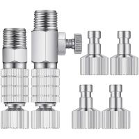 ราคา 8Pieces Airbrush Adapter Set Airbrush Quick Release Coupling Disconnect Adapter Kit for Air Compressor and Airbrush Hose (14110709404)
