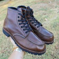 ราคา ส่งฟรี 7 5US 25 5cm 40 5eu รองเท้า Hawkins Heritage Style ROUGHNECK 6 INCH BOOT LEATHER Pre owned Authentic (21338055114)