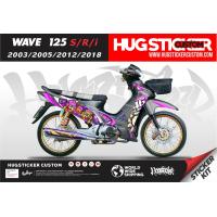 ราคา Hugsticker สติ๊กเกอร์เวฟ125i 125i LED 125s 125r 125ไฟเลี้ยวบังลม ลาย Rossi ปี 2003 2005 2012 2018 2022 2023 (20035226706)