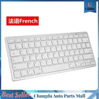 ราคา 100 จริง คีย์บอร์ดไร้สาย Bluetooth Russian Spanish Universal Mini Ultra Thin Computer Keyboard Portable ส่งคืนภายใน 15 วัน (15070107871)