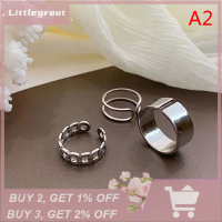 ราคา Littlegroot แหวนฮิปฮอปผู้หญิง4ชิ้นแหวนใส่นิ้วผีเสื้อโลหะชุดแหวนพังก์ปรับได้4ชิ้น (20833188990)