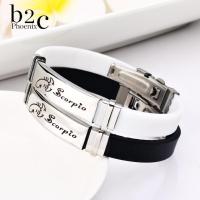 ราคา สร้อยข้อมือซิลิโคนสไตล์ฟีนิกซ์สำหรับทุกเพศกำไลข้อมือหัวเข็มขัดปรับได้12ราศีเหมาะเป็นของขวัญเครื่องประดับปี B2C (12796284664)