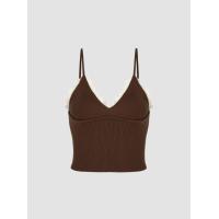 ราคา Cider V neck Lace Trim Knit Cami Tank Top (20827176348)
