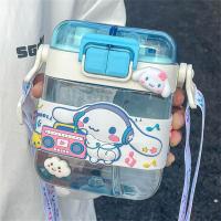 ราคา Homen 600ML Sanrio ขวดน้ำลายการ์ตูนซีรีส์พร้อมหลอด สายรัดปราศจากสาร BPA ถ้วยสำหรับดื่มน้ำแบบคู่ (18737682647)