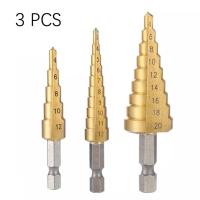 ราคา HX MALL 6pcs 3pcs HSS ดอกสว่าน ทรงเจดีย์ เคลือบไทเทเนียมเจาะขยาย คว้านรู เคลือบไทเทเนี่ยม ดอกเล็ก ใหญ่ ขั้นบันได StepDrill เจาะรู ขยายรู คว้านรู ขน (18612163848)