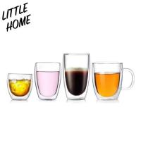 ราคา LITTLEHOME แก้วสองชั้น แก้วกาแฟ แก้วใสสองชั้น แบบมีหูจับ และ ไม่มีหูจับ แก้ว แก้วใส แก้วน้ำ ใส่ได้ทั้งร้อนเย็น (10525593246)