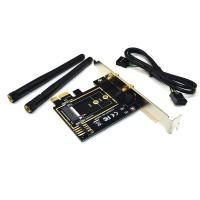 ราคา F1M 2 Wifi Adapter M2 Ngff Key A E to Mini Pci Express Wifi Raiser PCI E 1X NGFF Wireless Support Mini Pcie Network Card (20676925040)