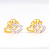 ราคา Happy Jewelry ต่างหูเพชรของแท้ ทองแท้ 9k 37 5 ขายได้ จำนำได้ ER238 (9581121566)