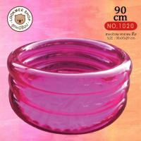 ราคา LOOKMEESHOP สระน้ำเด็กเป่าลมทรงกลมแบบ 3 ชั้น สีใส เนื้อหนา ขนาด 90 90 29 cm (7412574057)