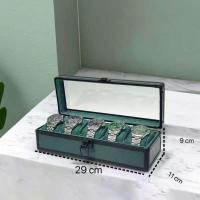 ราคา พร้อมส่ง กล่องนาฬิกา 5 เรือน กล่องใส่นาฬิกา กล่องเหล็กเกรดพรีเมี่ยม กล่องเก็บนาฬิกาข้อมืออลูมิเนียม กล่องของขวัญ Watch Box สีเขียว (20056051562)