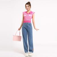 ราคา BRANCHÉ เสื้อโปโล เสื้อคอปก polo แขนกุด เสื้อยืด เสื้อไหมพรม ผู้หญิง ครอปแขนสั้น เอวลอย เสื้อกล้าม 231218041 (21315629418)