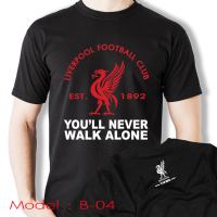 ราคา Fashion เสื้อยืด สกรีนลายลิเวอร์พูลสีดำ YNWA Liverpool YNWA Black T Shirt (20133868795)