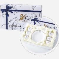 ราคา HOME818 ชุดจานชาม ชุดจานชามเซรามิค สไตล์ยุโรป ชามลายเซรามิก จานลายเซรามิคกระเบื้อง 1เซ็ตมี 16ชิ้น (17953639573)