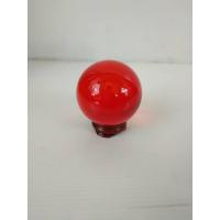 ราคา ลูกแก้วคริสตัลขนาด5ซม สีแดง แช่น้ำตากแดดได้ไม่ลอกพร้อมฐานไม้ (1728088750)