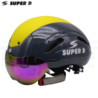 ราคา หมวกแว่น หมวกกันน็อคจักรยาน SUPER D แบบแอร์โร่ว์ 2In 1 (5536526167)