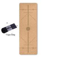 ราคา 4mm Natural Cork TPE Printed Yoga Mat Non slip Esterilla Yoga Sweat absorbing Home Fitness Pad Gymnastics Pilates Mats With Bag (13308332272)