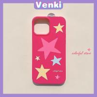 ราคา เคส ไอโฟน VENKI เคสไอโฟน11 เคส iPhone Soft Pink สีสันดาวป้องกันกล้องกันกระแทกสำหรับ 14 13 12 7 8 X XR (20127602903)