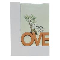 ราคา กรอบดีไซน์ กรอบรูปไม้ 4x6 กรอบรูปทำจากไม้แท้ กรอบรูปไม้แท้ Story รุ่น LOVE สี แดง ส้ม (21163139676)