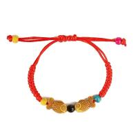 ราคา สร้อยข้อมือเชือกทอสีแดงสำหรับผู้หญิงสร้อยข้อมือตกแต่งลายราศีมีนนำโชคแบบเรียบง่ายสไตล์จีน (19200021281)