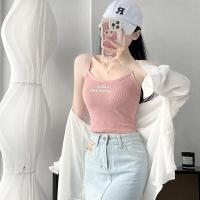 ราคา เสื้อกล้ามเอวลอยเซ็กซี่สีขาวสไตล์เกาหลีสำหรับผู้หญิงไหล่ปิดสีกากีสีขาวฤดูร้อน (18283884216)