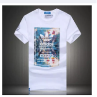 ราคา Adidas เสื้อยืดแขนสั้นสำหรับผู้ชายเสื้อยืดผ้าฝ้ายลายทหารสำหรับฤดูร้อน (10349801686)
