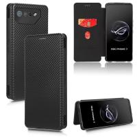 ราคา สำหรับ Asus ROG Phone 7 Ultimate Asus ROG Phone 7 Asus Zenfone 9 Zenfone 10คาร์บอนไฟเบอร์สุดหรูเคสหนังสือฝาพับหนัง (19707546173)