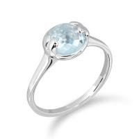 ราคา Mizuchol แหวนพลอยเสริมดวงวันพุธ Lucky Me Blue Topaz Ring (497392170)