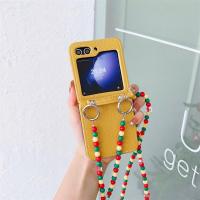 ราคา เคสแฟชั่นใหม่สำหรับ OPPO Find N2 OPPO Find ฝาพับ N3 Galaxy Z Flip 3 Z 4 Flip 5 Vivo X เคสโทรศัพท์พับได้หรูหราหน้าจอแบบพับหนังฝาหลัง TPU สายคล้อง Crossbody (21173501287)