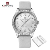 ราคา NAVIFORCE Watch for Women Waterproof Elegant Diamonds Wristwatch Leather Strap Quartz Ladies Watches Rose Gold (20774695686)