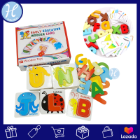 ราคา HelloMom ของเล่นไม้ บัตรคำไม้จิ๊กซอว์ Education Wooden Cardร์ A Z พร้อมคำศัพท์ บัตรการ์ดจิ๊กซอว์ ของเล่นไม้เสริมพัฒนาการ ของเล่นฝึกสติปัญญา (1595180663)