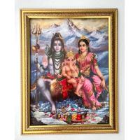 ราคา ภาพพระศิวะ พระแม่อุมา พระพิฆเนศ ใส่กรอบทอง ภาพเคลือบฟีล์มลามิเนตอย่างดี ขนาดภาพรวมกรอบ 18X23 นิ้ว (15282761606)