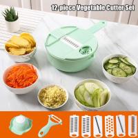 ราคา เครื่องตัดหั่นผัก สลัดอเนกประสงค์หั่นผักสับมันฝรั่งแครอทด้วยตนเองตัดฉีกขูดเพื่อความสะดวกในครัวเครื่องมือหั่นผัก (18537517723)