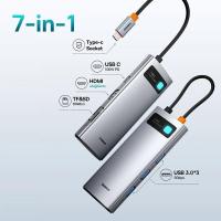 ราคา Baseus 7 In 1 Gen 2 USB C HUB 4K 60Hz HDMI 3 USB 3 0 PD 100W Type C พอร์ต Sdtf Card Reader สำหรับ M2 M1 Steam Deck (20883034236)