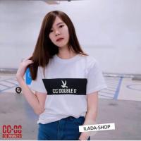 ราคา New เสื้อยืดแขนสั้นชาย หญิง งานปัก งานป้าย CC DOUBLE O งานตัดต่อ NO 07 S M L XL ผ้า Cotton 100 แพทเทิร์นทรงตรงสวมใสได้ชายและหญืง (1422934560)