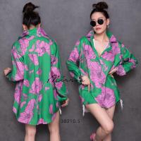ราคา เสื้อเชิ้ตลายดอกไม้บานสะพรั่ง สีสันสดใสถูกใจsummer เนื้อผ้าบางเบาใส่สบายเหมาะกับหน้าร้อน แพทเทรินทรงเก๋หลวมๆ ใส่ง่ายใส่ได้บ่อย แมชกับอะไรก็สดชื่น สวยฉ่ำทุกสี 4สี ฟ้าดอกแดง มะนาวดอกม่วง ฟ้าดอกชมพู เขีย
