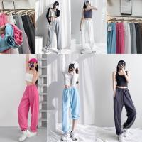 ราคา พร้อมส่งไทย กางเกงวอร์มสายฝอ ขายาว สีชมพู ฟ้า ป้าย k เนื้อผ้าไหมพรม นุ่ม ปลายขาทำทรงจั๊ม หรือปล่อยได้ ออกใบเสร็จ 9069 (21039893302)