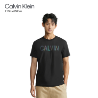 ราคา CALVIN KLEIN เสื้อยืดผู้ชาย ทรง Regular รุ่น J318289 BEH สีดำ (18939240112)