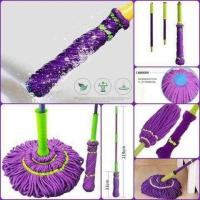 ราคา ขายดีเว่อร์ ไม้ถูพื้น ไมโครไฟเบอร์ Purple Microfiber Mop ไม้ม็อบ ถูพื้น แบบบิดล็อค ไม่ต้องใช้มือซักม๊อบ (440845093)