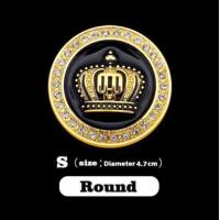 ราคา โลโก้ มงกุฎ แต่งวีไอพี ดีเอดี งานโลหะ แต่งทั่วไป มีกาวพร้อมติดตั้ง Crown Styling dad vip accessory logo emblem for front or rear (12122121694)