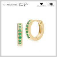 ราคา Gemondo ต่างหูทองคำ 9K ประดับมรกต Emerald ทรงต่างหูห่วง ขนาด 10 มม ต่างหูมรกต ต่างหูพลอยเขียว ต่างหูทอง (18914326456)