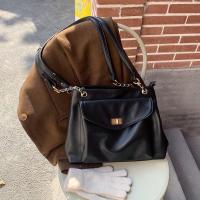 ราคา look classy สีดำ Ching Ching bag นะกระเป๋าสะพายข้างใบใหญ่เรียบหรู สไตล์เกาหลี (17401800997)