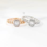 ราคา Amantio Diamond แหวนเพชรแท้บาเกต 18k เพชรแท้ทองแท้ (16418025110)