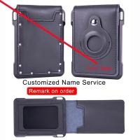 ราคา New Customized Name Airtag Men Wallets Genuine Leather Wallet ID Card Case Rfid Anti theft Swipe Credit Card Holder Smart Wallet Wallets (19620805798)