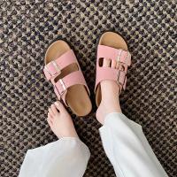 ราคา เท็กซัสฮอลิเดย์ 2023 รองเท้าแตะ Birkenstock แบบหัวเข็มขัดคู่พื้นหนาหนังแท้แนววินเทจแบบใหม่ฤดูร้อนรองเท้าแตะผู้หญิงใส่ด้านนอก (19745896918)